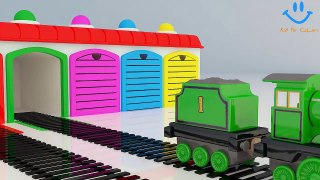 Learn Colors with 3D Thomas Train for children - Learning Videos for Children -Nursery Rhymes Songs