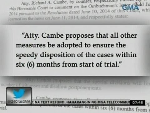24 Oras: Richard Cambe, hiniling sa Sandiganbayan na bumuo ng 3 division para sa PDAF scam cases