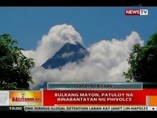 BT: Bulkang Mayon, patuloy na binabantayan ng Phivolcs