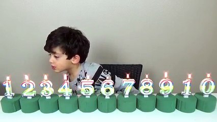 Learn Numbers and Counting With Birthday Candles for Children, Toddlers and Babies