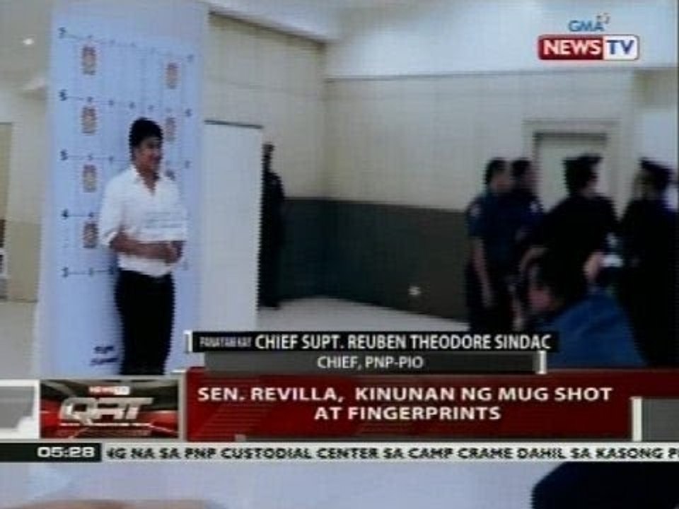 QRT: Sen. Revilla, sumailalim sa mug shot at fingerprinting