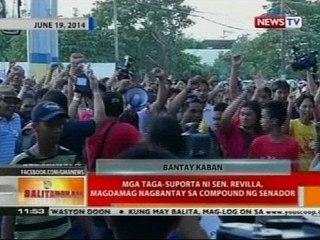 Mga taga-suporta ni Sen. Revilla, magdamag nagbantay sa compound ng senador