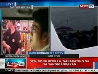 NTVL: Sen. Bong Revilla, nasa Sandiganbayan na