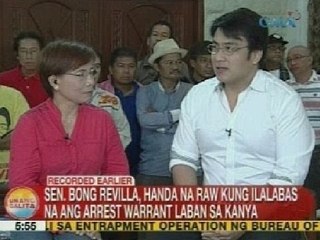 UB: Revilla, handa na raw kung ilalabas na ang warrant laban sa kanya