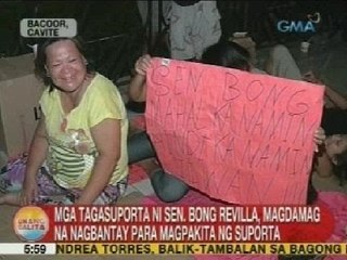 UB: Mga tagasuporta ni Sen. Revilla, magdamag na nagbantay para magpakita ng suporta