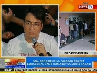 NTG: Sen. Bong, palaban ngunit emosyonal nang humarap sa media kagabi