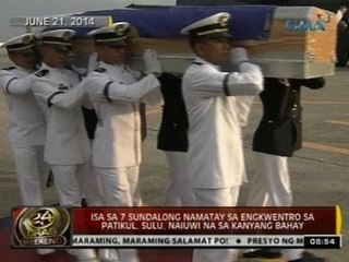 24 Oras: Sundalong namatay sa engkwentro  sa Patikul, Sulu, naiuwi na sa kanyang bahay