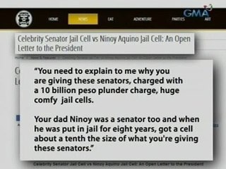 24 Oras: Blogger, ikinumpara ang selda ng mga PDAF suspects at naging kulungan ni Ninoy