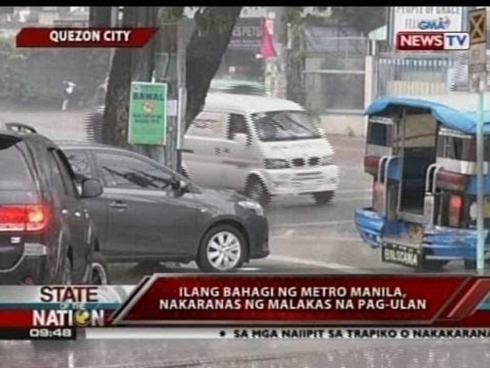 SONA: Ilang bahagi ng Metro Manila, nakaranas ng malakas na pag-ulan