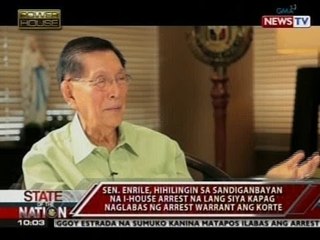 SONA: Sen. Enrile, hihilingin sa Sandiganbayan na i-house arrest na lang siya