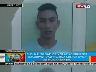 Bus, naholdap sa Makati; driver at konduktor, kasabwat daw ng mga suspek ayon sa mga pasahero