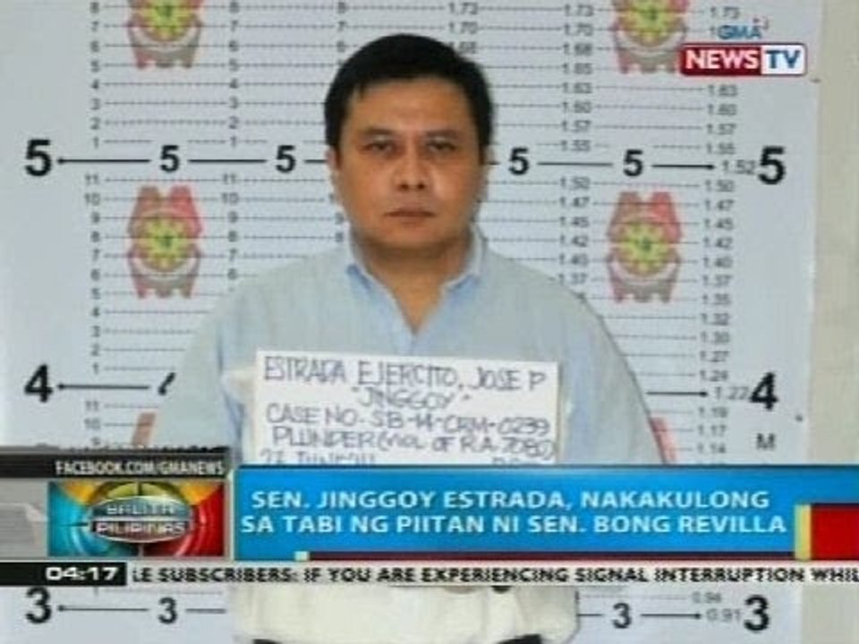 Sen. Jinggoy Estrada, nakakulong sa tabi ng piitan ni Sen. Bong Revilla