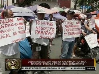 24 Oras: Ordinansa ng Maynila na naghihigpit sa mga tricycle, pedicab at kuliglig, ipinrotesta