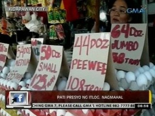 24 Oras: Pati presyo ng itlog, nagmahal