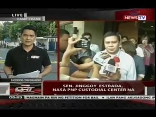 QRT: Sen. Jinggoy Estrada, nasa PNP custodial center na