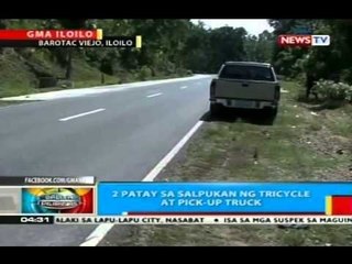 BP: 2 patay sa salpukan ng tricycle at pick-up truck sa Iloilo