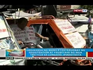 Ordinansa ng Manila LGU kaugnay ng registration at pagbiyahe ng mga tricycle sa lungsod, ipinrotesta
