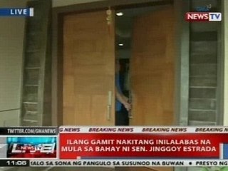 NTVL: Ilang gamit mula sa bahay ni Sen. Jinggoy, nakitang inilalabas na