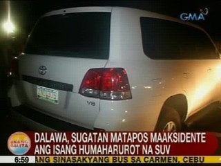 UB: 2, sugatan matapos maaksidente ang isang humaharurot na SUV sa QC