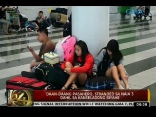 Daan-daang pasahero, stranded sa naia 3 dahil sa kanseladong biyahe