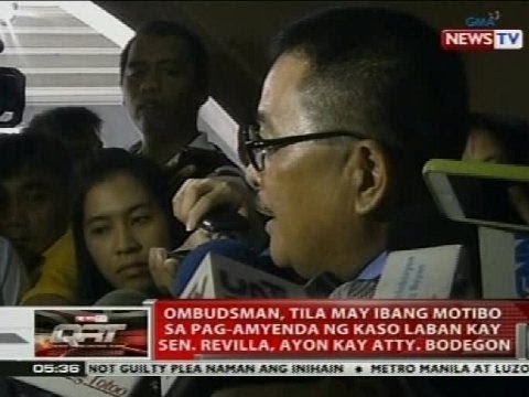Ombudsman, tila may ibang motibo sa pag-amyenda ng kaso laban kay Revilla, ayon kay Atty. Bodegon