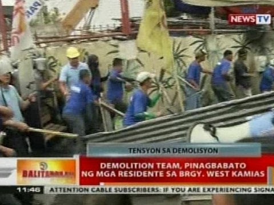 BT: Demolition team, pinagbabato ng mga residente sa Brgy. West Kamias