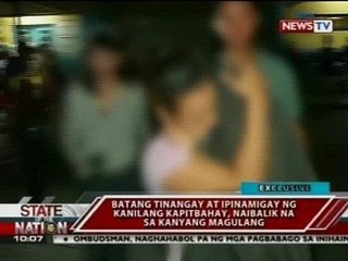 SONA: Batang tinangay ng kapitbahay, iniwan sa isang ospital at naibalik na sa kanyang ina
