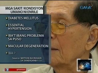 Saksi: Hospital o house arrest, hihilingin ni Sen. Enrile sa Sandiganbayan