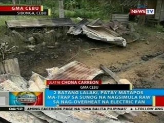 BP: 2 batang magkapatid, patay matapos ma-trap sa nasusunog nilang bahay sa Cebu
