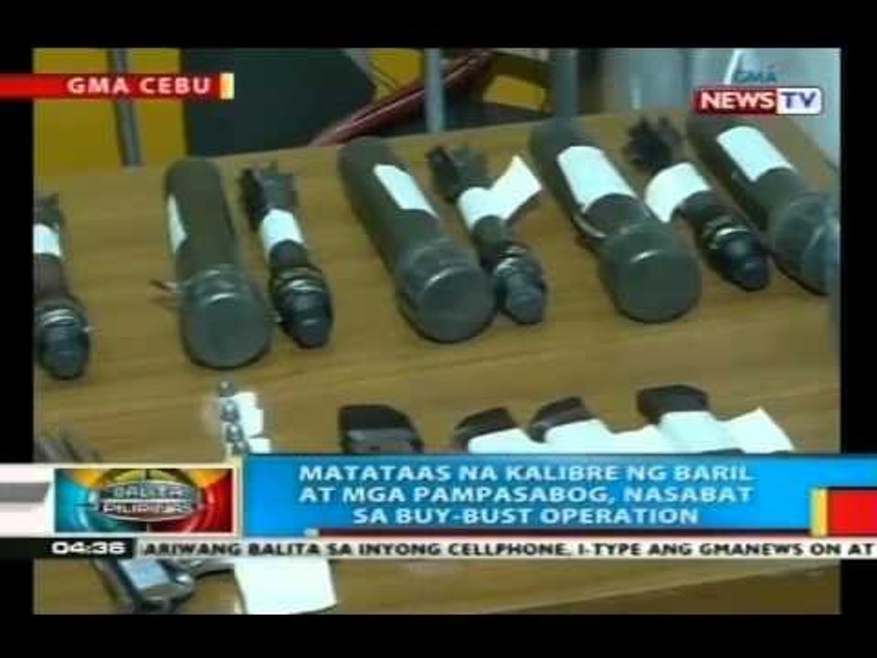 Matataas na kalibre ng baril at mga pampasabog, nasabat sa buy-bust operation sa Cebu