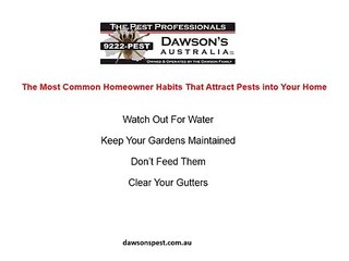 Pest Control Melbourne - Dawson’s Australia