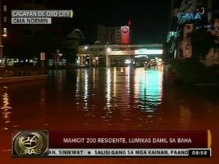 24 Oras: Mahigit 200 residente, lumikas dahil sa baha sa Cagayan de Oro