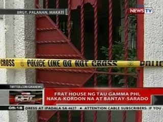 QRT: Frat house ng Tau Gamma Phi, naka-kordon na at bantay-sarado