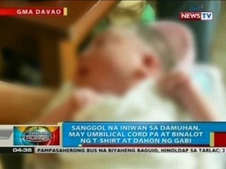 BP: Bagong silang na sanggol, iniwan sa damuhan malapit sa simbahan sa Davao City