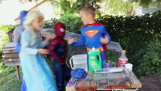 Frozen Elsa Superman & Iron Man Kids Crafts   How To Make DIY Bubble Art For Kids   Bubble Painting