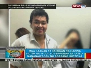 Video herunterladen: Mga kaanak at kaibigan ng hazing victim na si Guillo Servando, nananawagan ng agarang hustisya