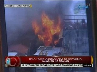 24 Oras: Bata, patay sa sunog sa Mandaluyong; abot sa 40 pamilya, nawalan ng tirahan