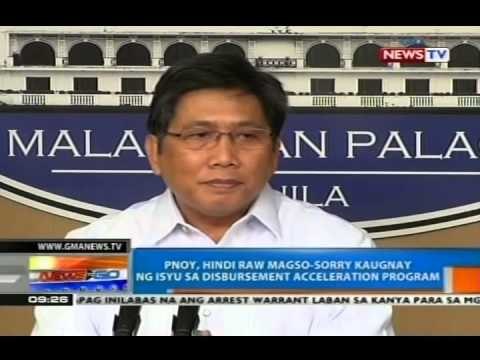 NTG: PNoy, hindi raw magso-sorry kaugnay ng isyu sa DAP