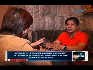 Benhur Luy: 5 senador ang naglaan umano ng aabot sa P425-M pondo mula sa DAP sa mga Napoles NGO