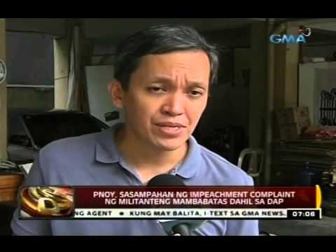 24 Oras: PNoy, sasampahan ng impeachment complaint ng militanteng mambabatas dahil sa DAP