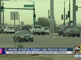 Work started on Pecos Road Monday