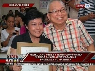 Nora Aunor, kinilala bilang artista ng bayan ng Gabriela