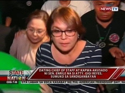 ATTY. Gigi Reyes, sumuko sa Sandiganbayan; pansamantalang mananatili sa basement jail nito