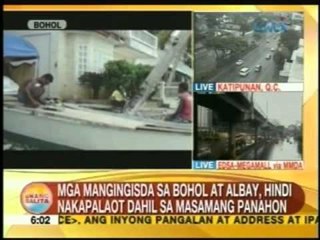 UB: Mga mangingisda sa Bohol at Albay, hindi nakapalaot dahil sa masamang panahon