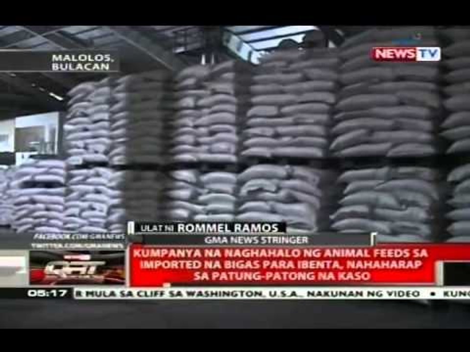 Warehouse na naghahalo umano ng animal feeds sa commercial rice,ipinatitigil ang operasyon
