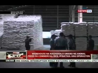 Warehouse kung saan naghahalo umano ng animal feeds sa commercial rice, tigil operasyon