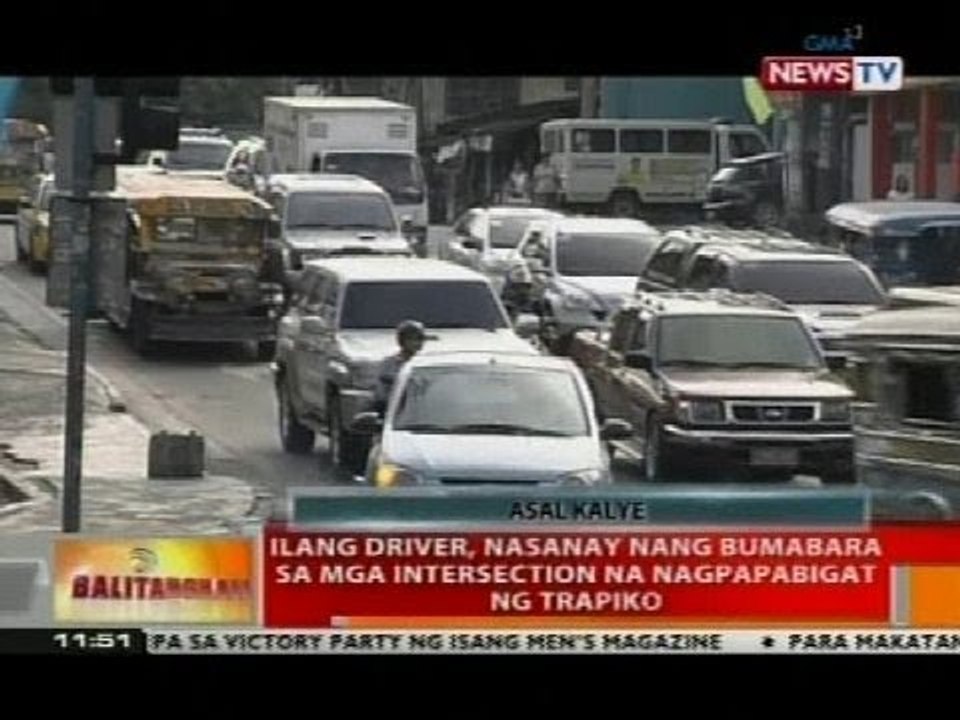 Ilang driver, nasanay nang bumabara sa mga intersection na nagpapabigat ng trapiko