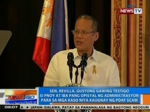 NTG: Revilla, gustong gawing testigo si PNoy at iba pa para sa kaso niya kaugnay ng PDAF scam