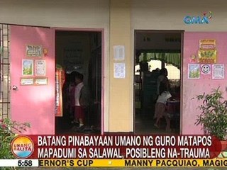 UB: Batang pinabayaan umano ng guro matapos mapadumi sa salawal, posibleng na-trauma