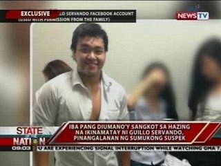 SONA:Iba pang sangkot sa hazing   na ikinamatay ni Servando,   pinangalanan ng sumukong suspek